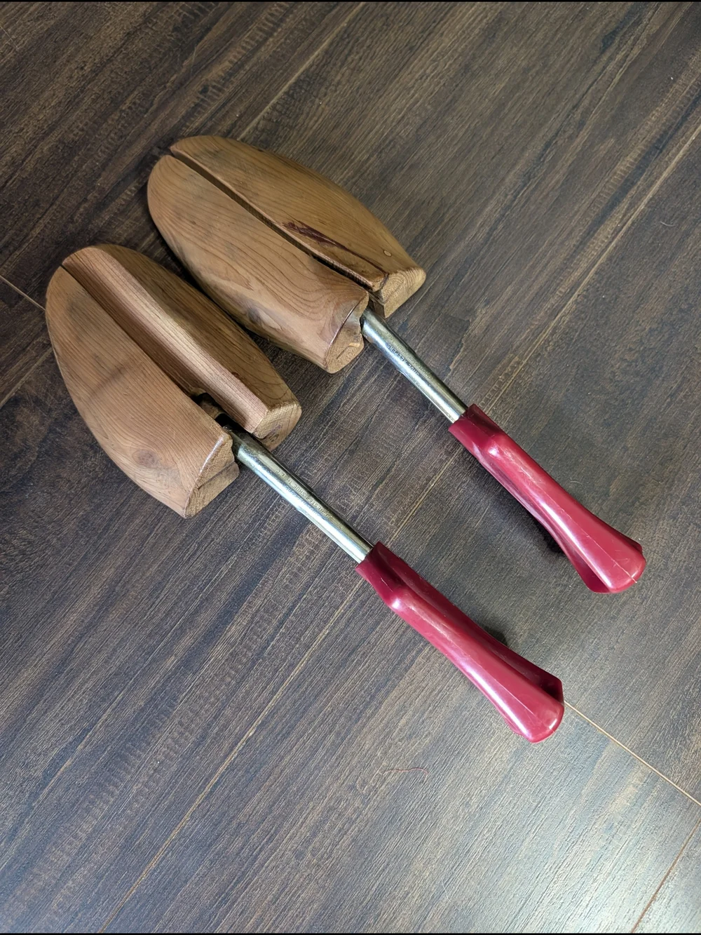 Florsheim Men's Mi USA Wooden Shoe Trees with Red Handles Travel Tree Rochester